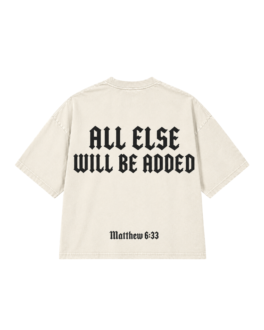 PRE-ORDER "SEEK FIRST" PREMIUM TEE (Cream)