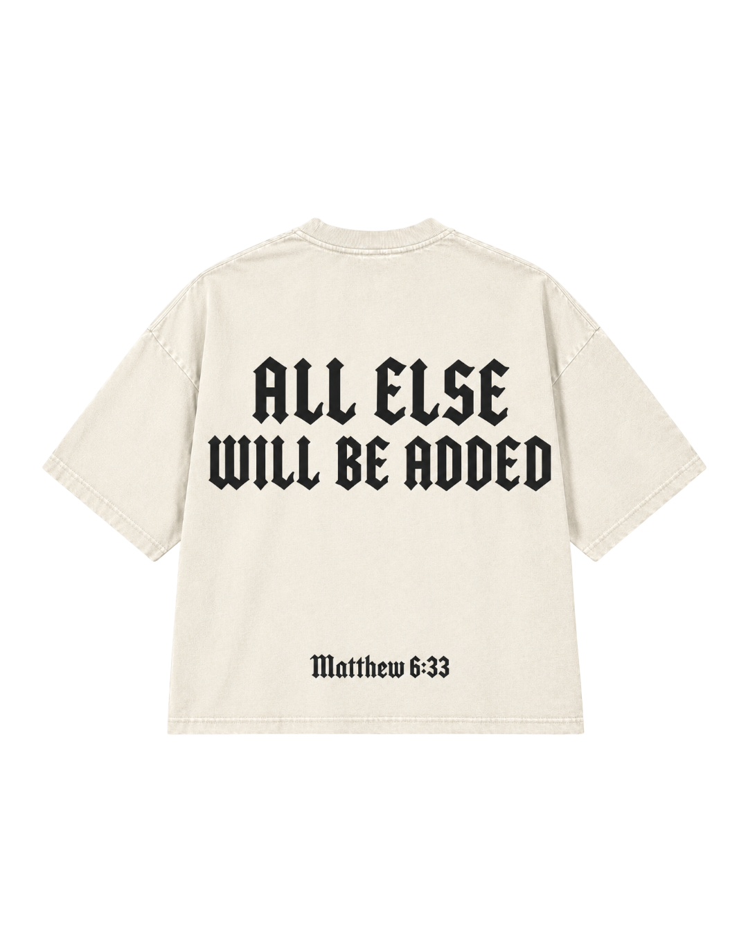 PRE-ORDER "SEEK FIRST" PREMIUM TEE (Cream)