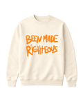 Been Made Righteous Crewneck Sweatshirt (Cream Orange)